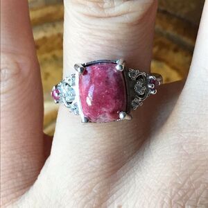 Norwegian Thulite Sterling Silver Ring Size 7
